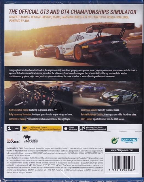 Assetto Corsa Competizione - i Folie - PS5 (AA-Grade) (Genbrug)